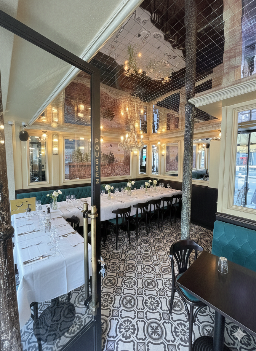 Intérieur du Thermidor — bistrot parisien historique